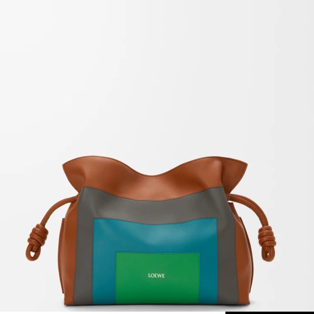 Loewe Brown and Blue Leather Shoulder Bag